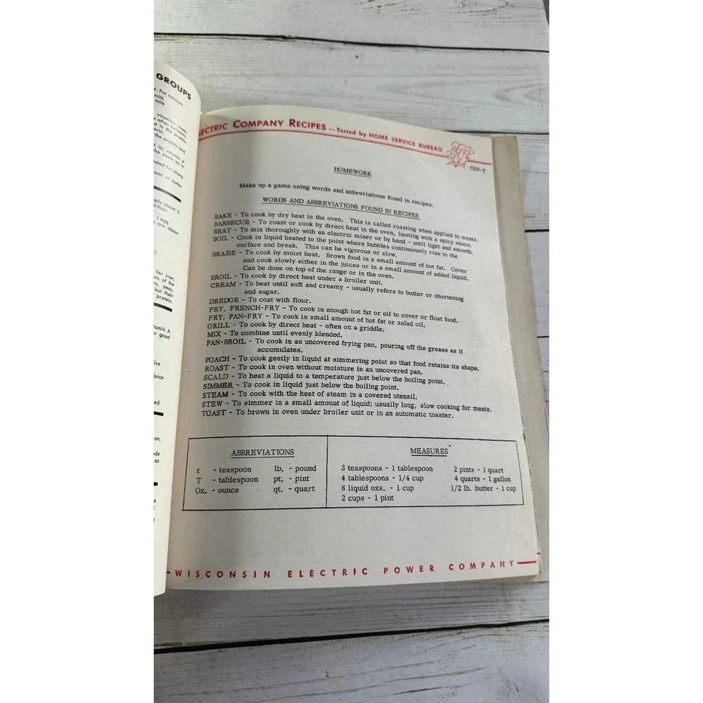 Cooking IS FUN Electric Company Recipes Wisconsin Power Company Vintage Cookbook